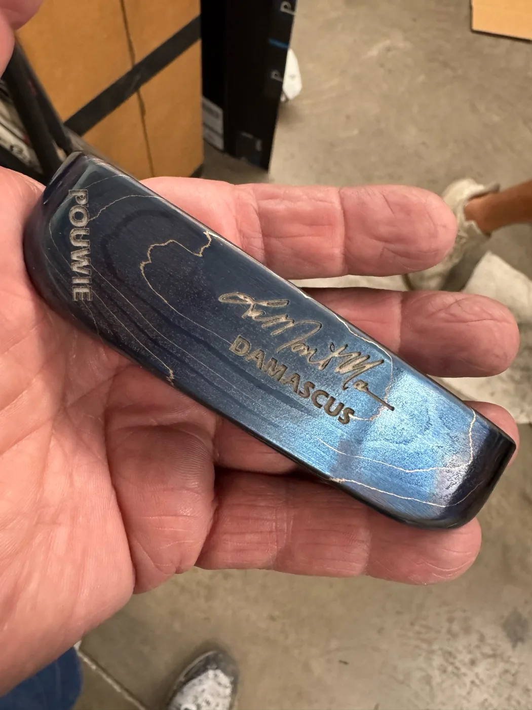 I’ve had a few blocks of Damascus under the bench and a customer came knocking with a very specific shape in mind. I squ — photo 4 of 4
